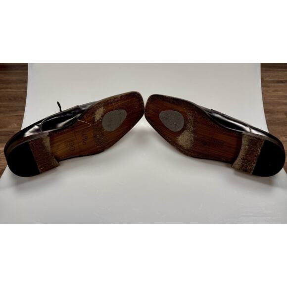 Steve Harvey Sinclair Croc Embossed Leather Derby Shoes Brown Mens 10.5